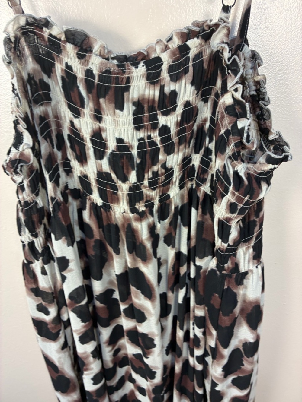 Torrid Chiffon Leopard Print Button Up Tunic Dress - Picture 8 of 9